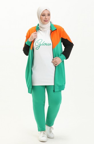 Three Piece Tracksuit 6004-04 Green 6004-04