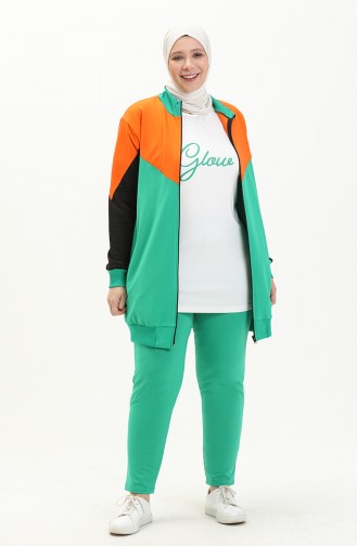 Three Piece Tracksuit 6004-04 Green 6004-04