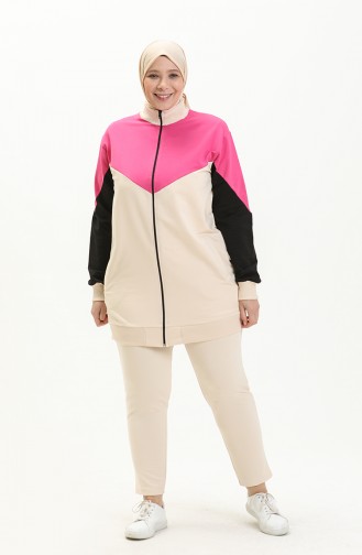 Three Piece Tracksuit 6004-06 Cream 6004-06