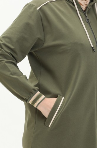 Ensemble de Survêtement à Capuche Grande Taille 6003-08 Khaki 6003-08