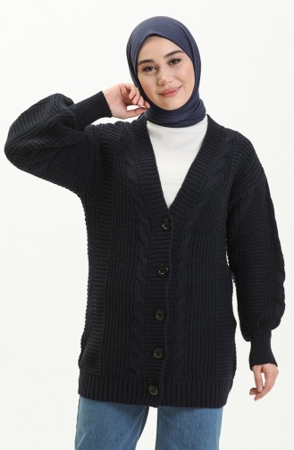 Dunkelblau Strickjacke 2929