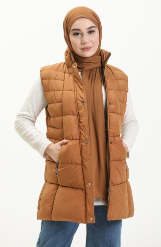 Gilet Matelassé à Capuche 9010-04 Tabac 9010-04