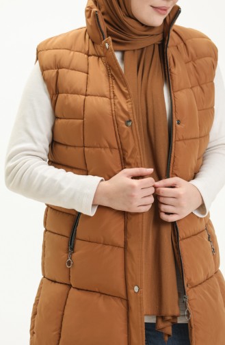 Gilet Matelassé à Capuche 9010-04 Tabac 9010-04