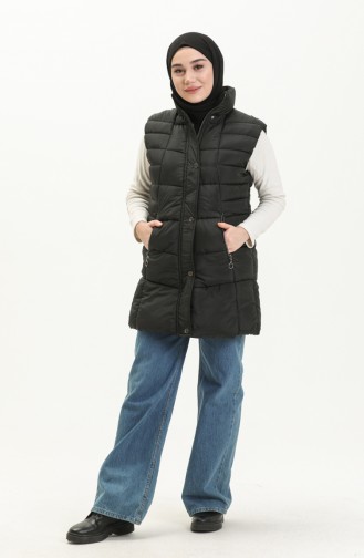 Gilet Matelassé à Capuche 9010-05 Noir 9010-05