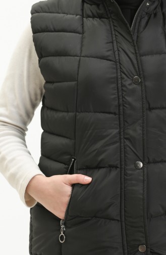 Gilet Matelassé à Capuche 9010-05 Noir 9010-05