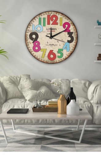 Retro Tasarımlı Duvar Saati 60 X 60 Mbolddsx60 0556
