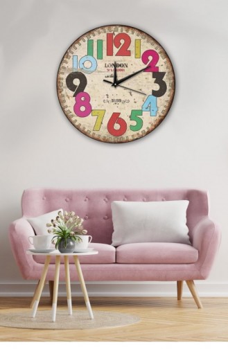 Retro Tasarımlı Duvar Saati 60 X 60 Mbolddsx60 0556