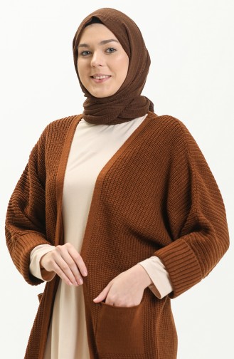 Braun Strickjacke 3896