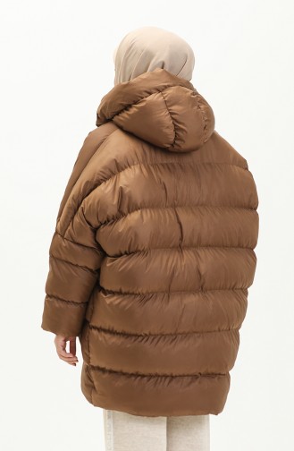 Hooded Puffer Jacket 8001-01 Tan 8001-01