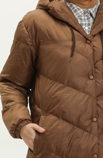 Manteau Matelassé Long 8002-03 Camel 8002-03