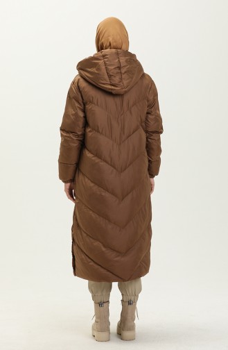 Manteau Matelassé Long 8002-03 Camel 8002-03