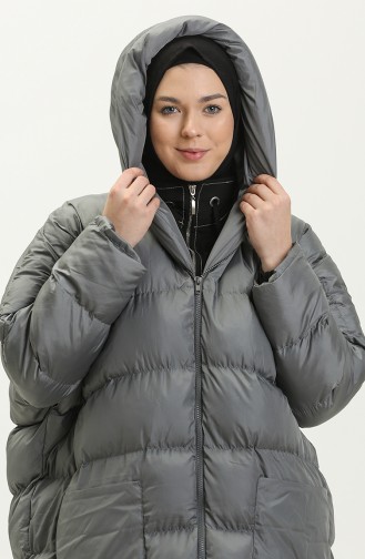 Puffercoat mit Reglan-Ärmeln 8003-02 Grau 8003-02