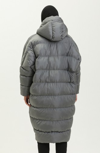 Puffercoat mit Reglan-Ärmeln 8003-02 Grau 8003-02