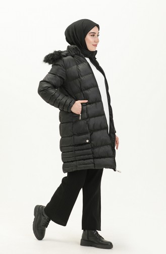 معطف أسود 6040-01