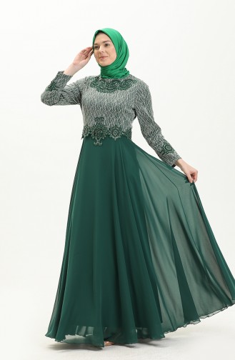 Robe de Soirée 1026-01 Ver Emeraude 1026-01