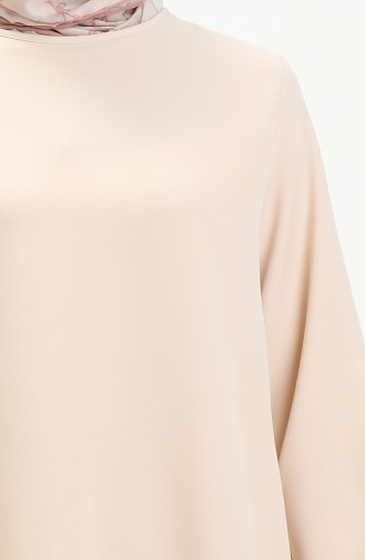 Elastic Sleeve Tunic 1825-06 Cream 1825-06