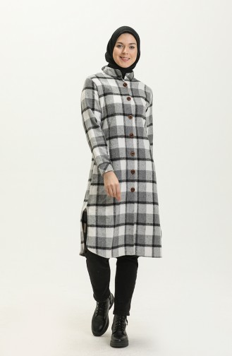 Plaid Tunic 1830-01 Gray 1830-01