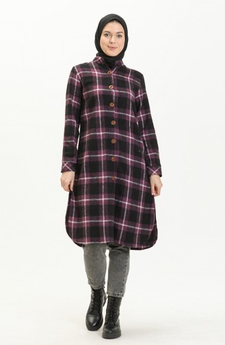 Plaid Tunic 1830c-01 Purple 1830C-01