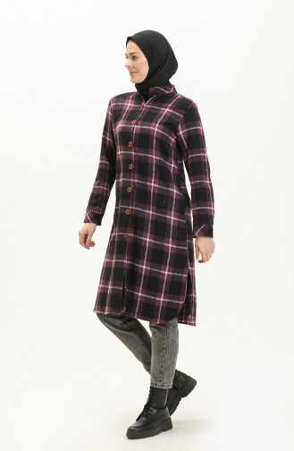 Plaid Tunic 1830c-01 Purple 1830C-01