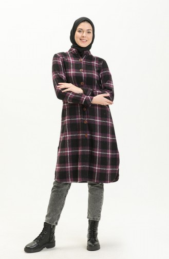 Plaid Tunic 1830c-01 Purple 1830C-01