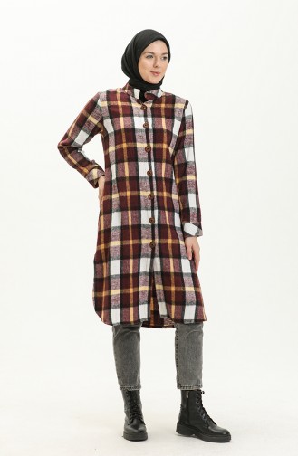 Plaid Tunic 1830d-01 Claret Red 1830D-01