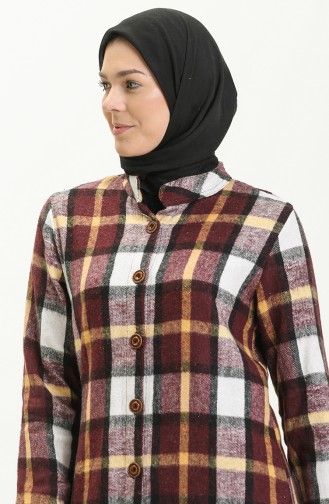 Plaid Tunic 1830d-01 Claret Red 1830D-01