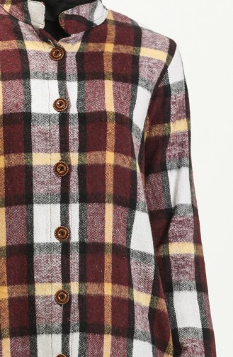 Plaid Tunic 1830d-01 Claret Red 1830D-01