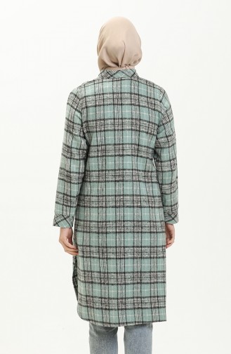 Plaid Tunic 1830E-01  Almond Green 1830E-01