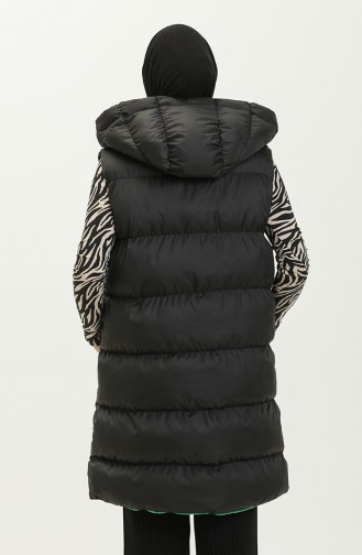Two Color Puffer Vest 8004-05 Black Emerald Green 8004-05