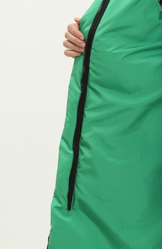 Two Color Puffer Vest 8004-05 Black Emerald Green 8004-05