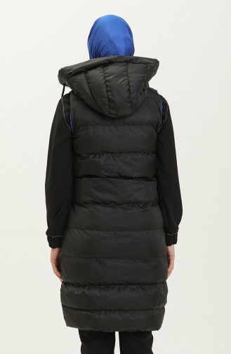 Long Puffer Vest 8005-07 Black Saxe 8005-07
