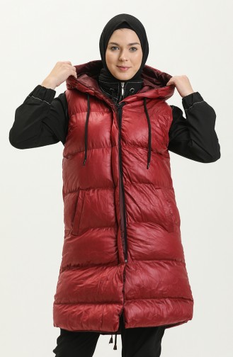 Gilet Matelassé à Capuche 8009-02 Bordeaux 8009-02