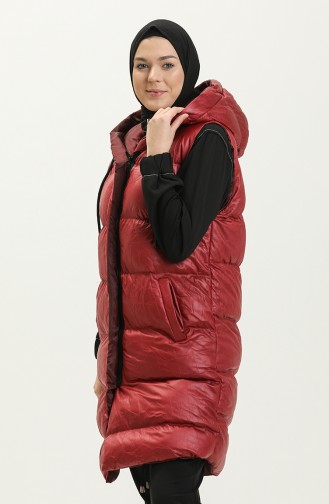 Kapüşonlu Şişme Yelek 8009-02 Bordo