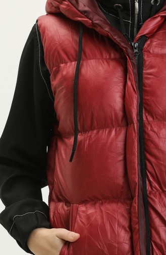 Gilet Matelassé à Capuche 8009-02 Bordeaux 8009-02