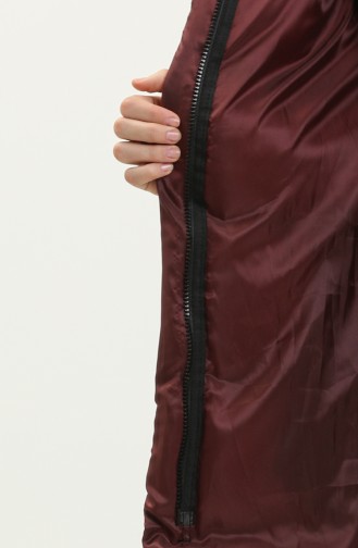 Kapüşonlu Şişme Yelek 8009-02 Bordo