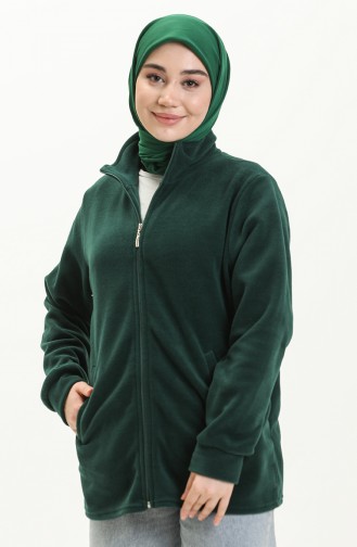 Reißverschluss-Fleecejacke 0006-05 Smaragdgrün 0006-05