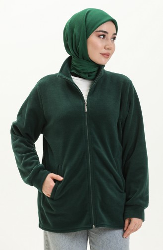 Reißverschluss-Fleecejacke 0006-05 Smaragdgrün 0006-05