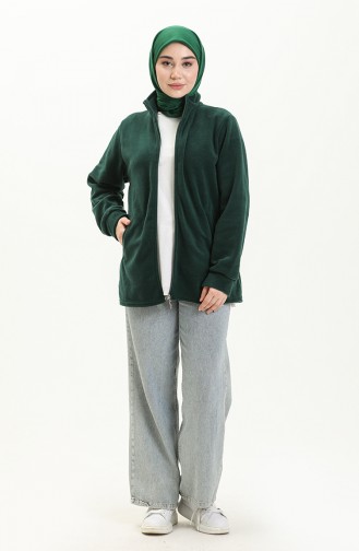 Reißverschluss-Fleecejacke 0006-05 Smaragdgrün 0006-05