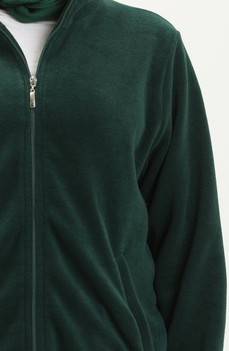 Reißverschluss-Fleecejacke 0006-05 Smaragdgrün 0006-05
