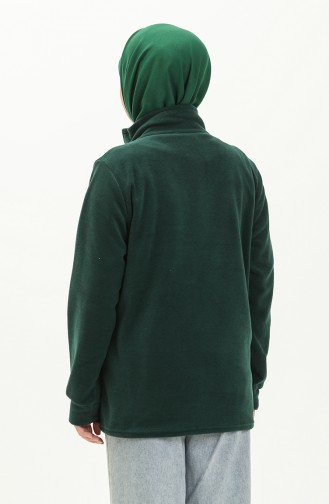 Reißverschluss-Fleecejacke 0006-05 Smaragdgrün 0006-05