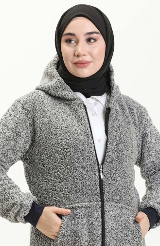 Welsoft Fermuarlı Hırka 6004-01 Gri