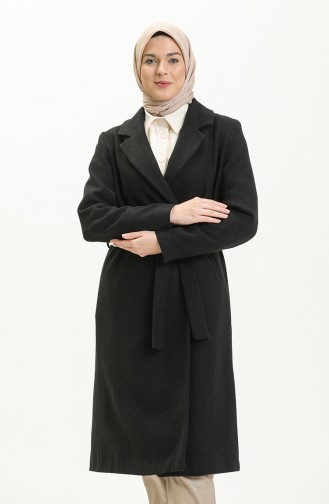 Manteau Cachet Ceinturé 1836-01 Noir 1836-01