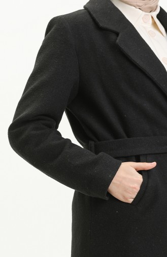 Manteau Cachet Ceinturé 1836-01 Noir 1836-01