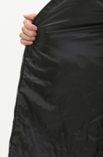 Hooded Puffer Coat 8006-06 Black Orange 8006-06