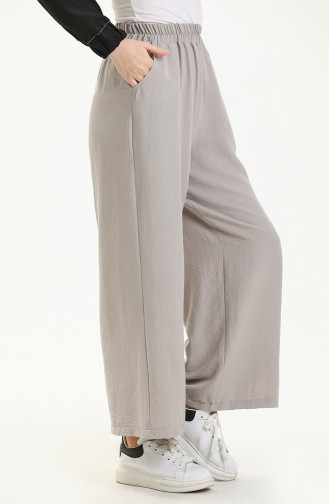 Oyya Pantalon Large à Taille Élastique 228439A-02 Gris 228439A-02