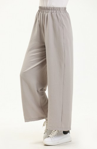 Oyya Pantalon Large à Taille Élastique 228439A-02 Gris 228439A-02
