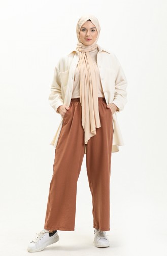 Oyya Wide Leg Pants 228439a-03 Brown 228439A-03