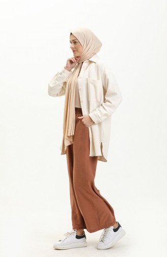 Oyya Wide Leg Pants 228439a-03 Brown 228439A-03