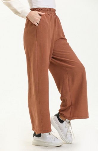 Oyya Wide Leg Pants 228439a-03 Brown 228439A-03