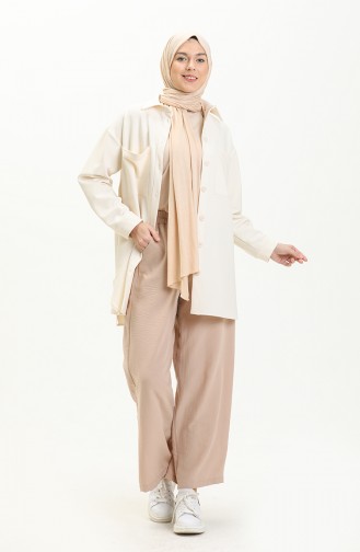 Oyya Wide Leg Pants 228439a-04 Beige 228439A-04